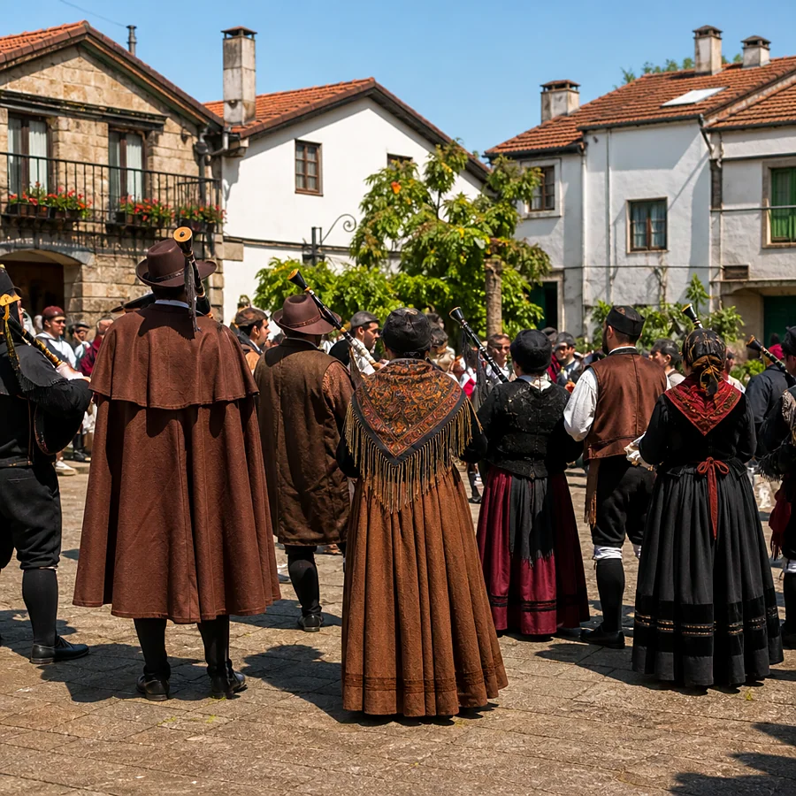Recreación ilustrativa: Festa do Banquete de Conxo
