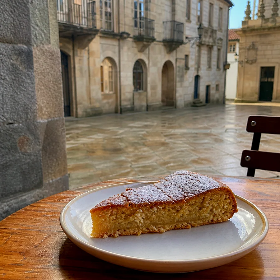 Recreación ilustrativa: Tarta de Santiago