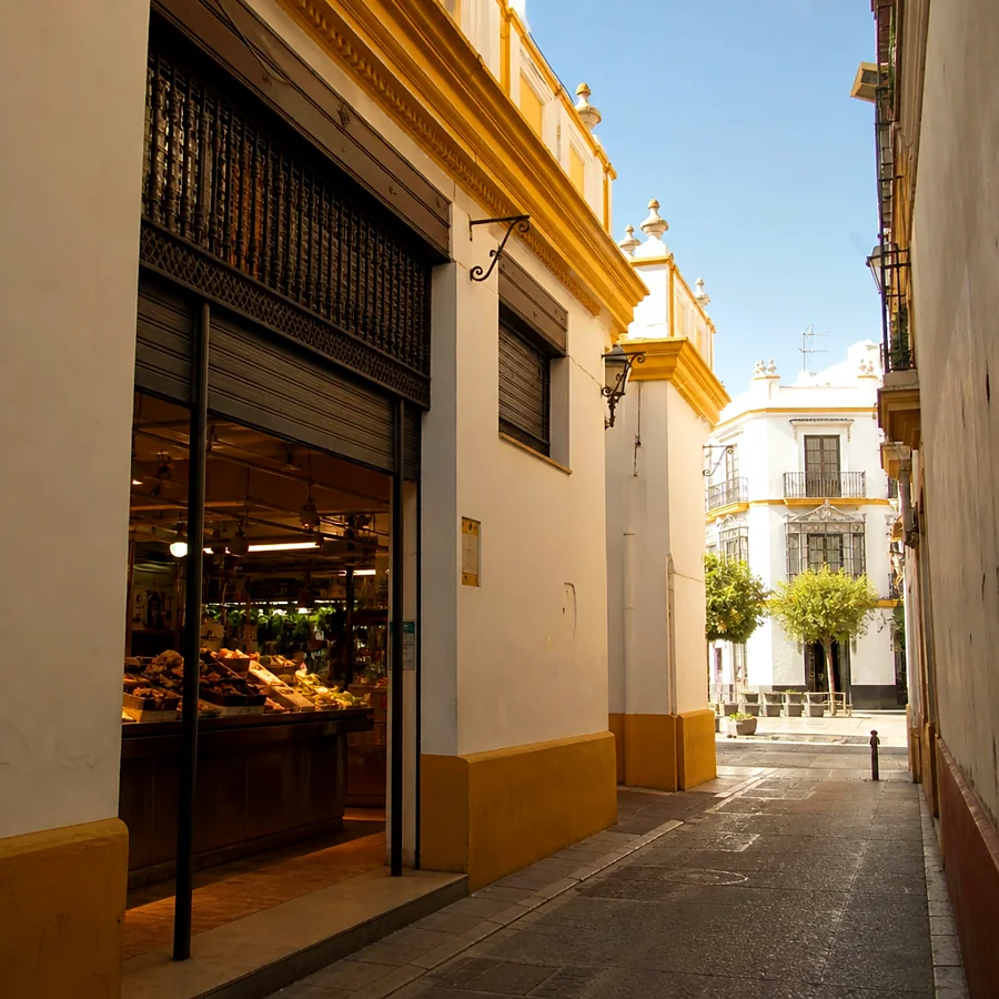 Recreación ilustrativa: Mercado de la calle Feria
