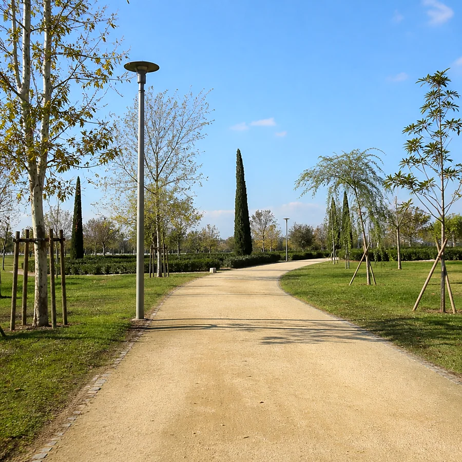 Recreación ilustrativa: Acceso al Parque José Celestino Mutis de Sevilla