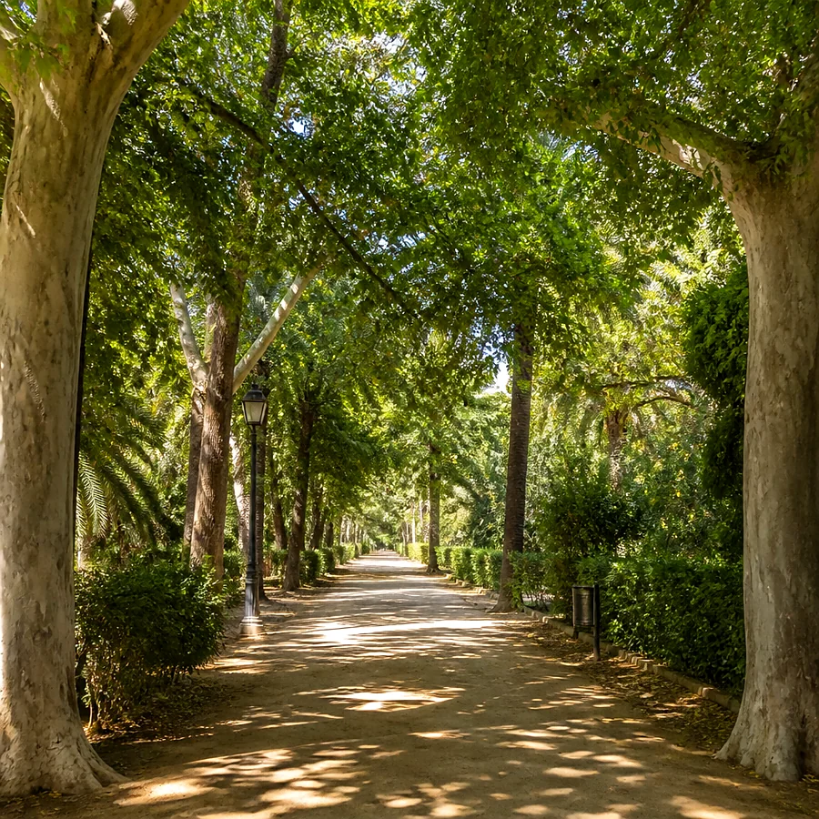 Recreación ilustrativa: Parque de María Luisa