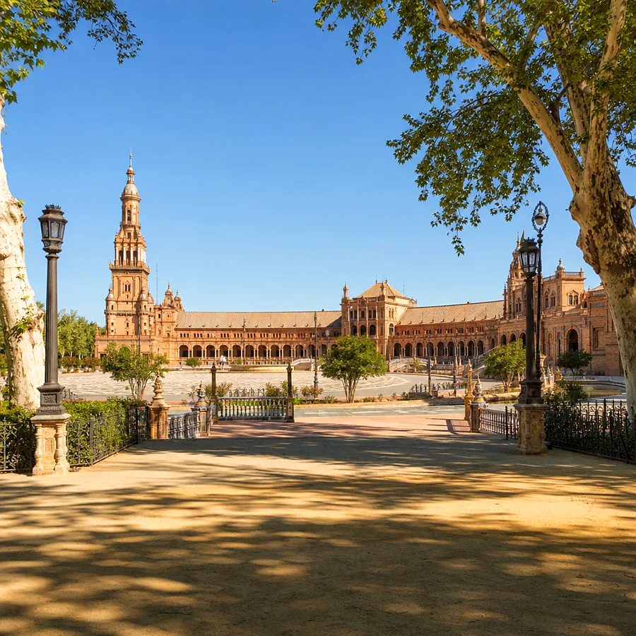 Recreación ilustrativa: Plaza de España