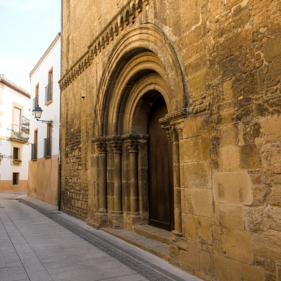 Recreación ilustrativa: Portada de los Carpinteros de la iglesia de San Pablo de Úbeda en la calle Cervantes
