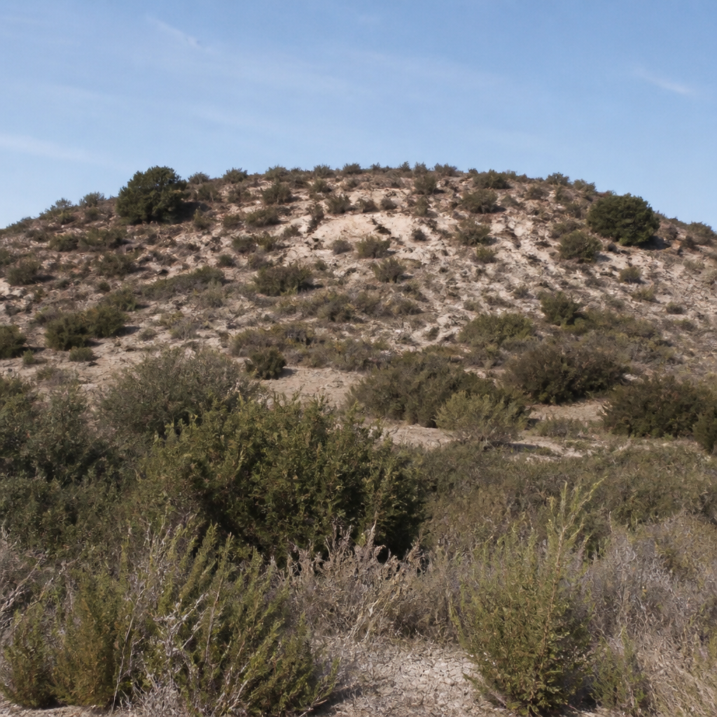 Cara norte del Yacimiento Arqueológico de Cerro Boyero, sobre la Mina del Caño