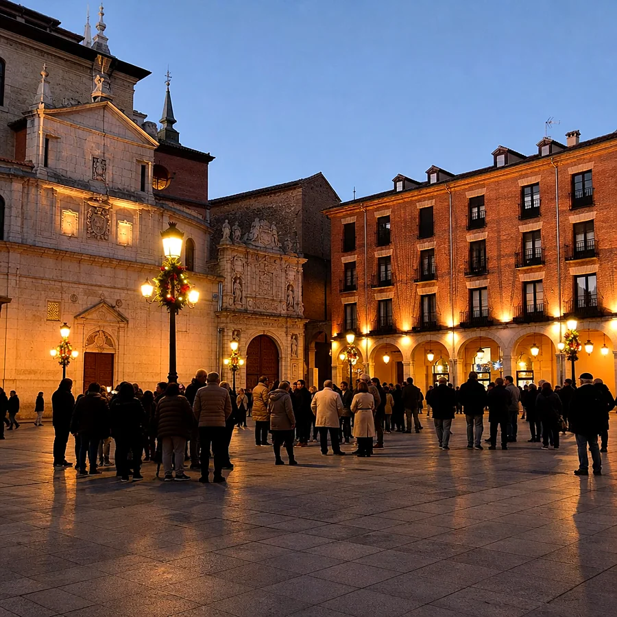 Recreación ilustrativa: Ronda y Corro de Navidad de Valladolid