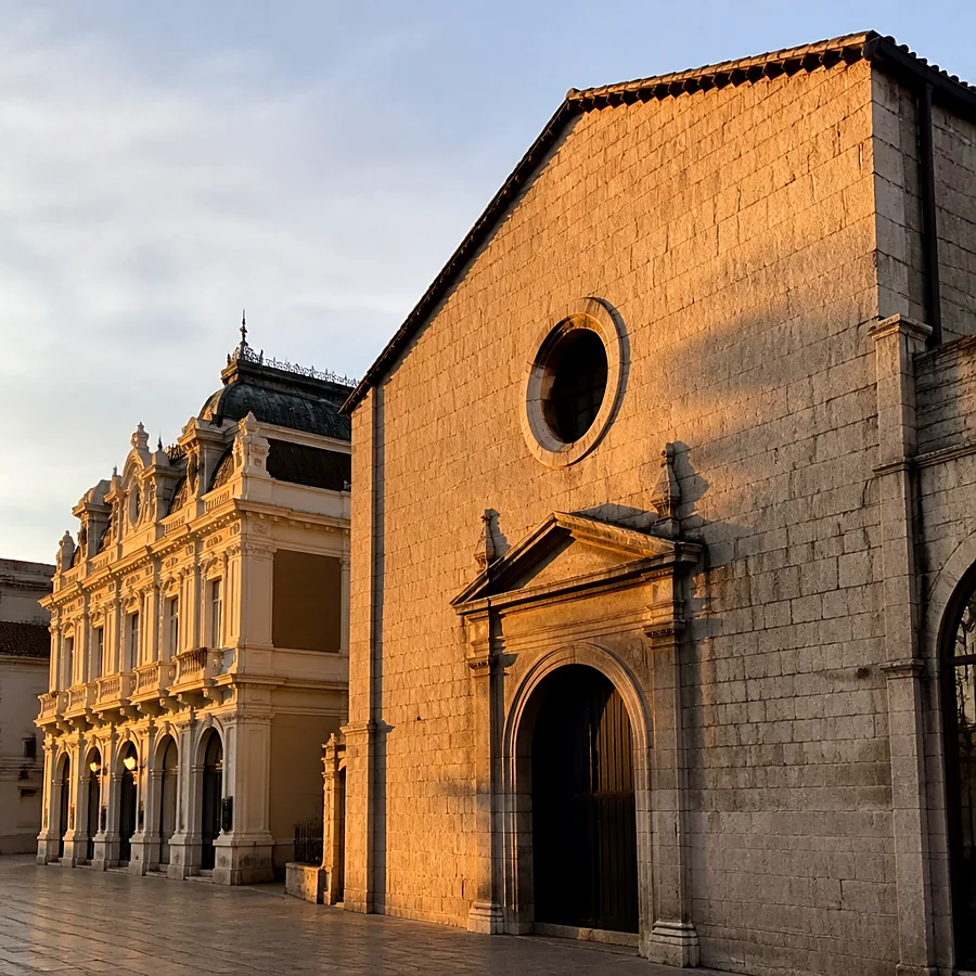 Recreación ilustrativa: Iglesia penitencial de las Angustias de Valladolid, sede de la Virgen de Juan de Juni