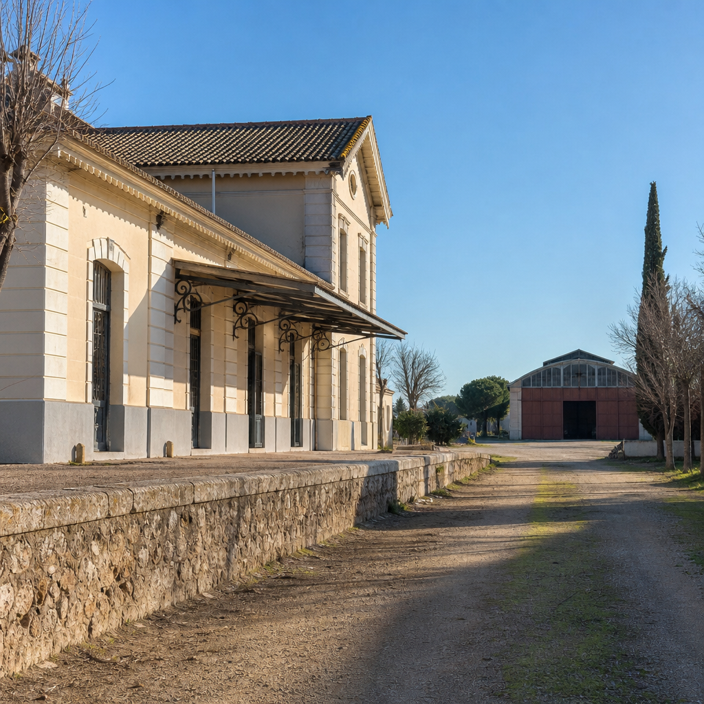Antigua estación de Cabra en la Vía Verde del Aceite