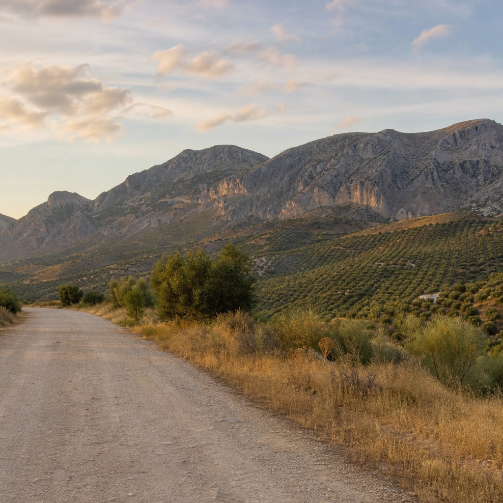 Vistas al Parque Natural de las Sierras Subbéticas desde la Vía Verde de la Subbética