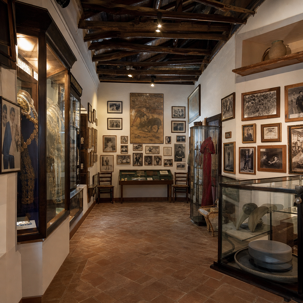 Sala con fotografías, carteles, documentos y prendas de la colección taurina.