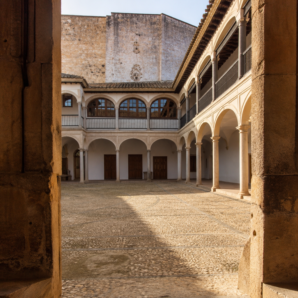 Patio interior de la Casa Palacio de los Duques de Medinaceli en Villafranca de Córdoba