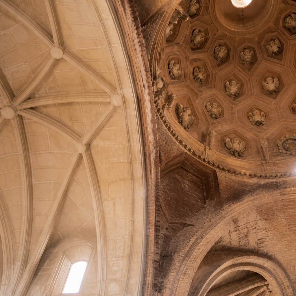 Bóveda gótica y cúpula barroca en la Torre y Ermita de San Miguel de Villafranca de Córdoba