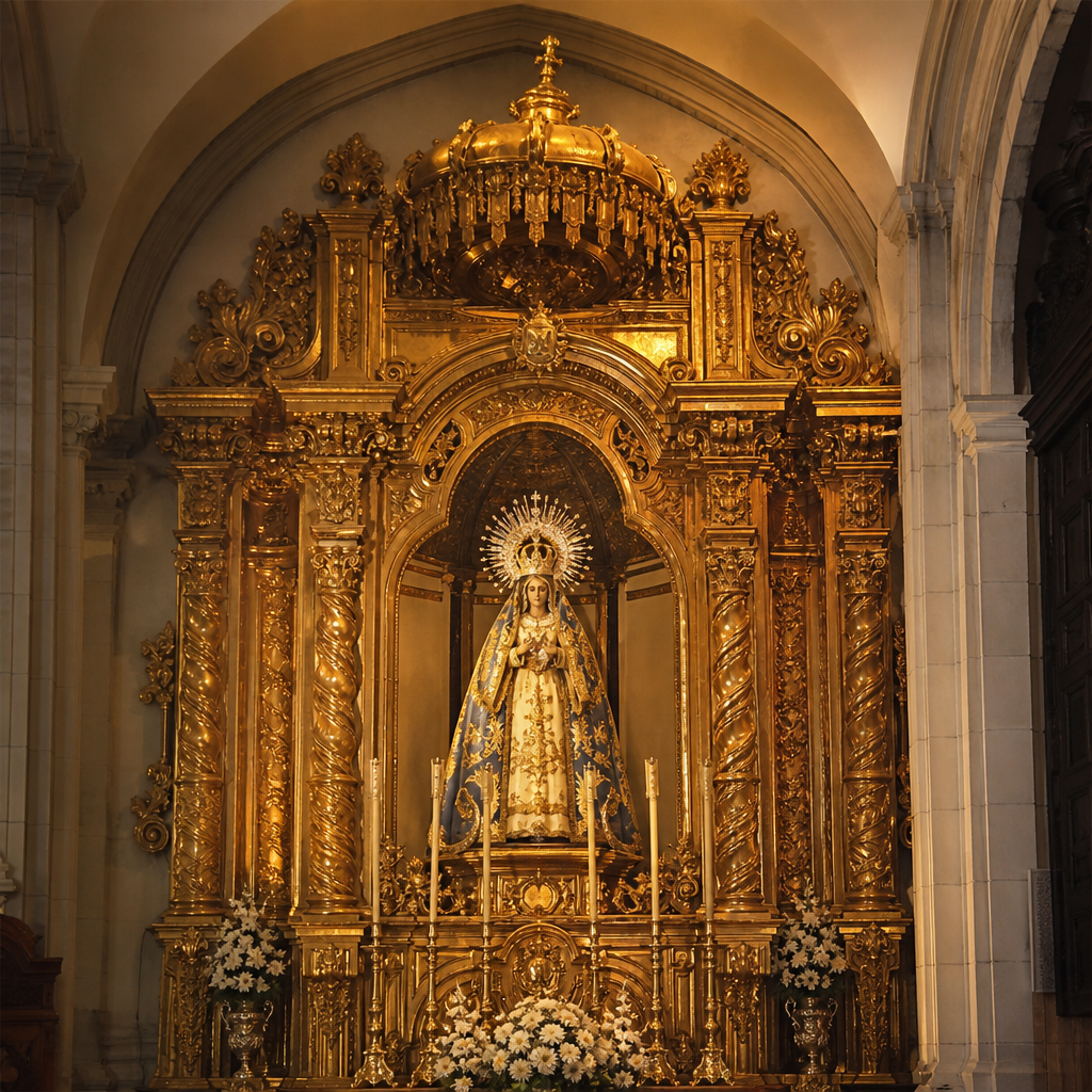 Retablo barroco de la Virgen de Belén en la Parroquia de Nuestra Señora de la Piedad, Villaharta