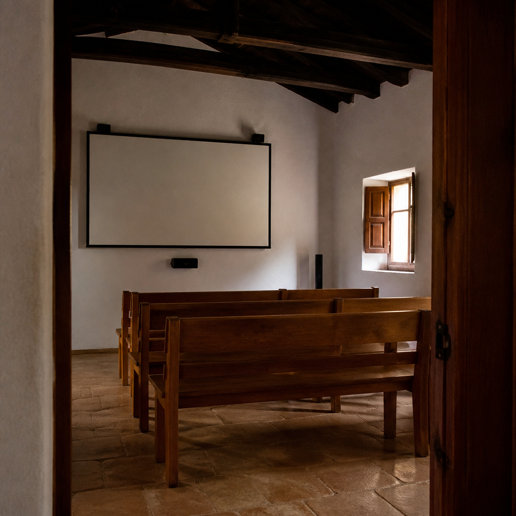 Zona de documental Las ramas en el Centro de Interpretación de la Dehesa de Villanueva de Córdoba