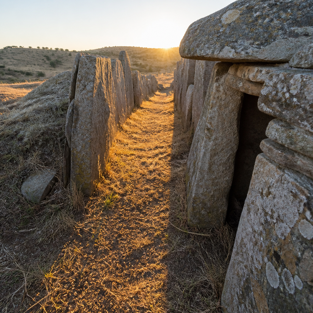 Corredor oriental del Dolmen de Las Aguilillas en Villanueva de Córdoba