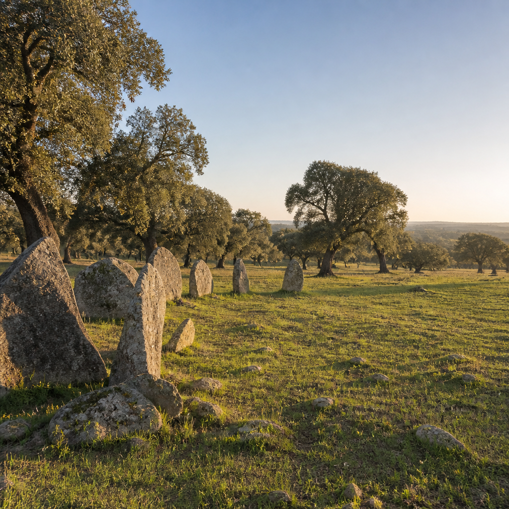 Anillo de piedras del dolmen de Los Frailes II en Villanueva de Córdoba