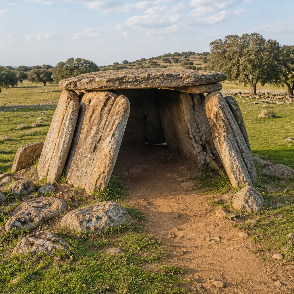 Cámara y corredor del dolmen de Los Frailes II, visita en Villanueva de Córdoba