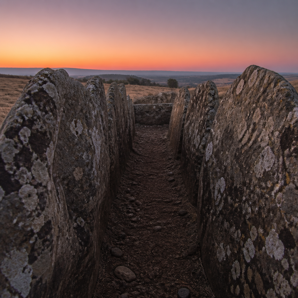 Galería megalítica del Dolmen del Rongil orientada al amanecer, Villanueva de Córdoba