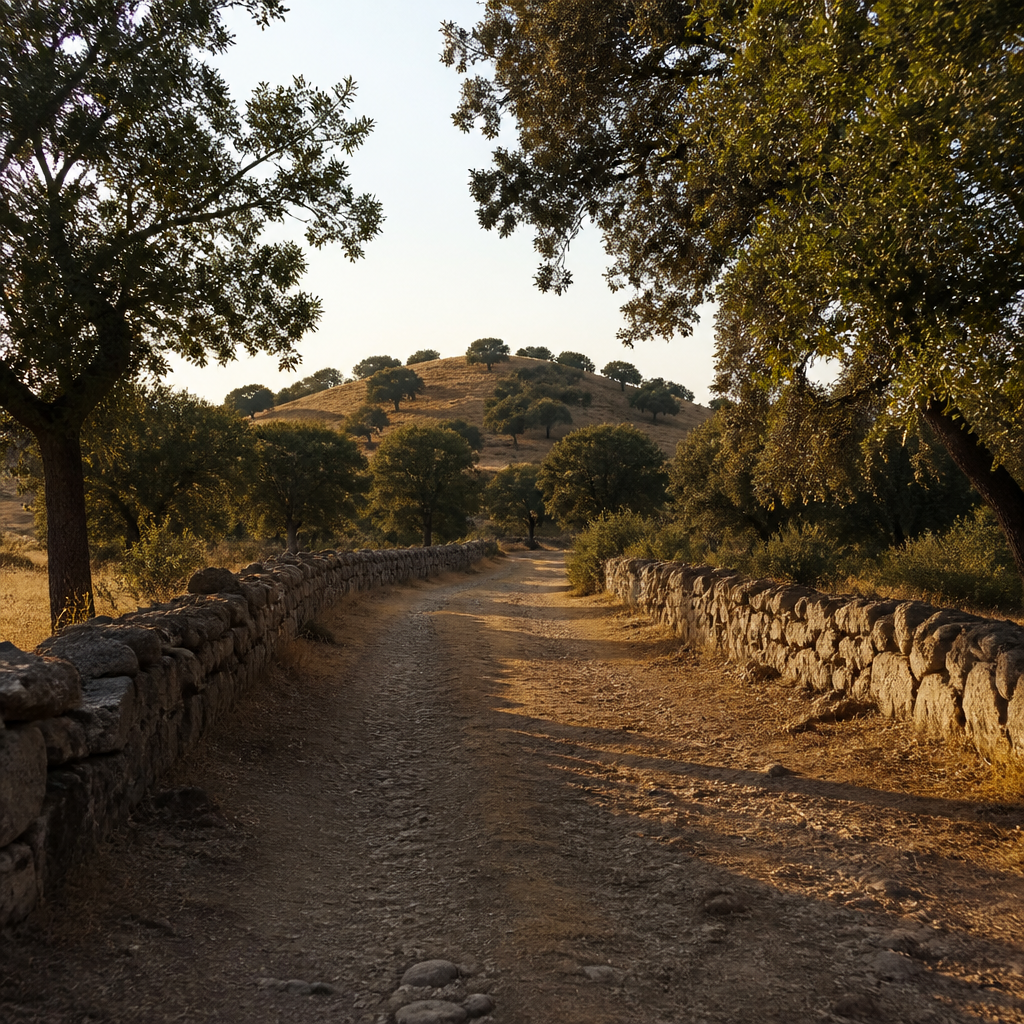 Camino hacia el Tholos Minguillo IV, visita en Villanueva de Córdoba