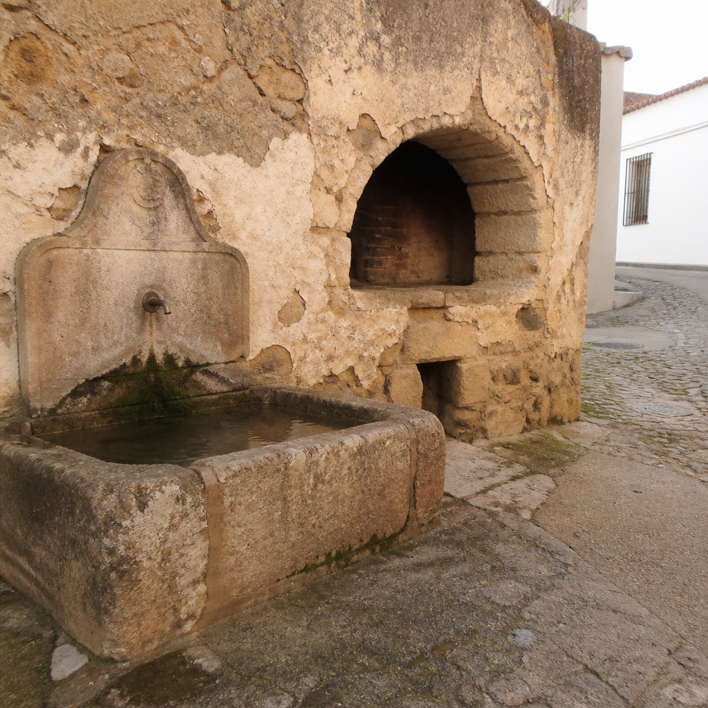 Fuente y antiguo horno público en el Callejón de la Peñalá, Villanueva del Duque
