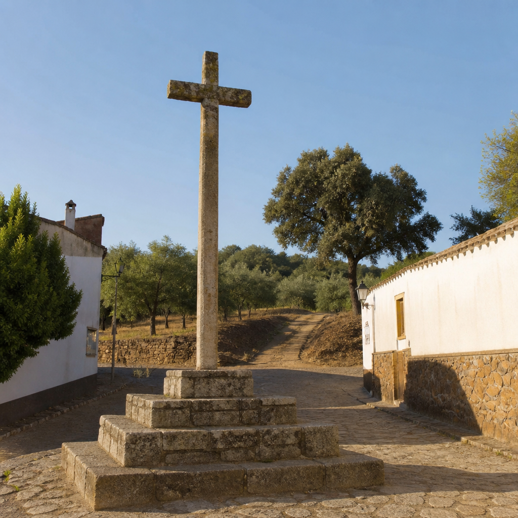 Cruz de El Cerrillo como hito en Villanueva del Duque