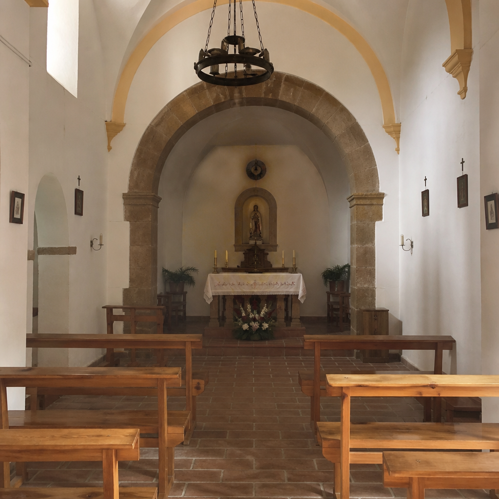Nave y altar de la Ermita de San Gregorio, Villanueva del Duque