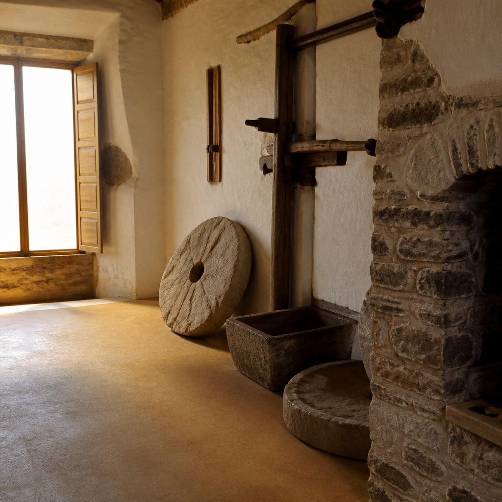 Zona final del recorrido del Museo de la Antigua Molina de Villanueva del Duque
