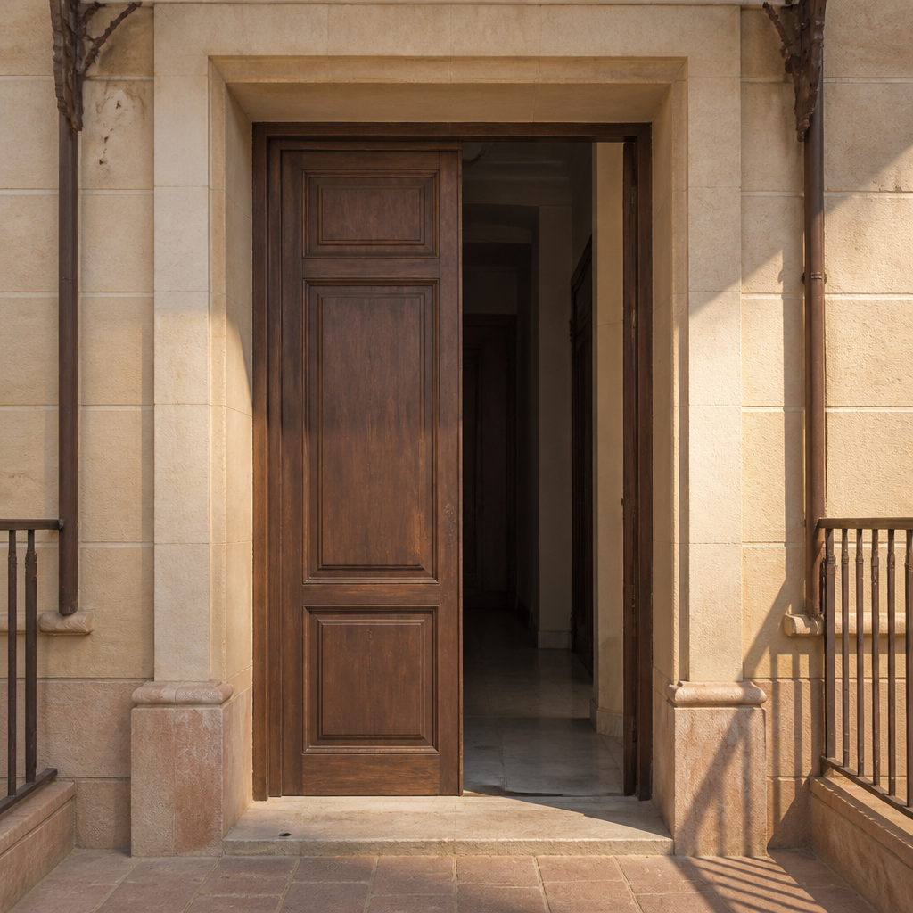 Puerta y fachada del Antiguo Ayuntamiento de Villanueva del Rey