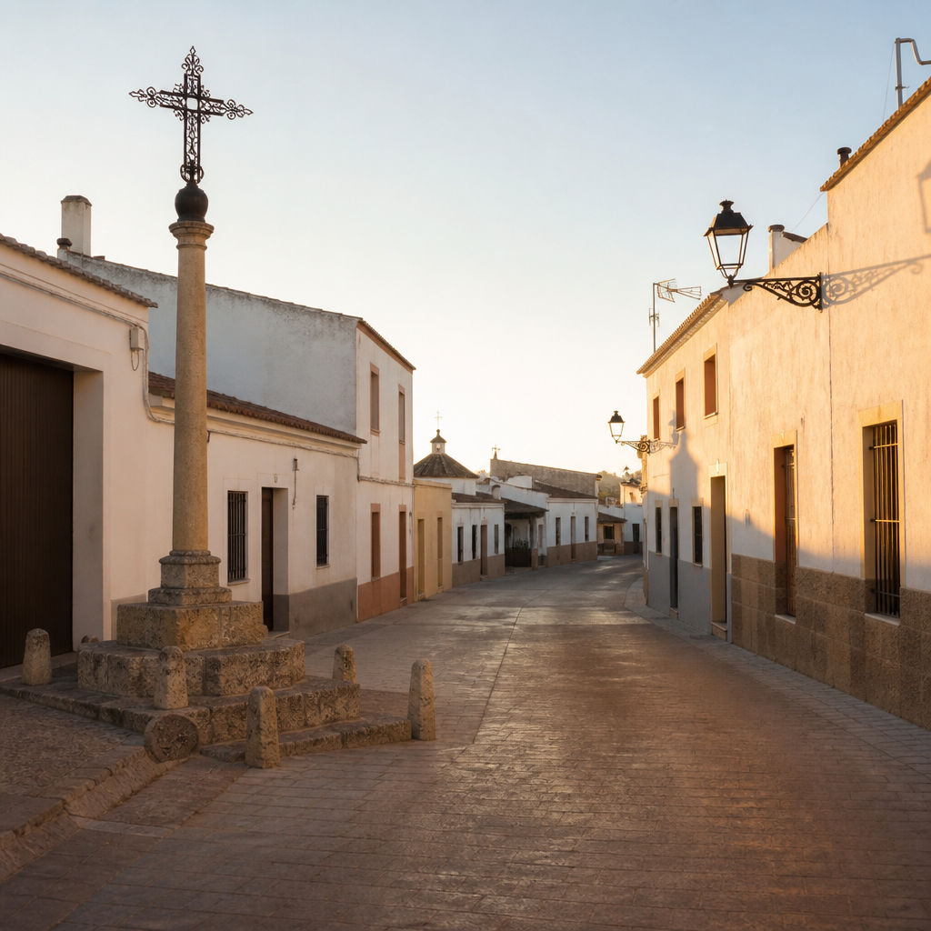 Calle Capitán de Villaralto con la Cruz de Santa María