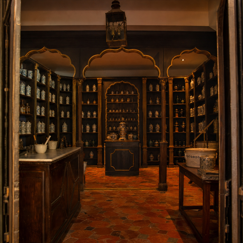 Botica recreada del Museo de Costumbres y Artes Populares de Zuheros